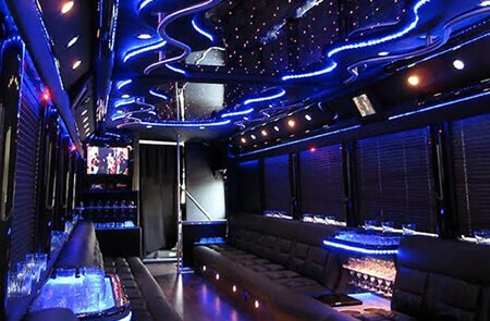 charter bus rental with passenger charter bus capability to 50 passengers in Fort Lauderdale, South Florida