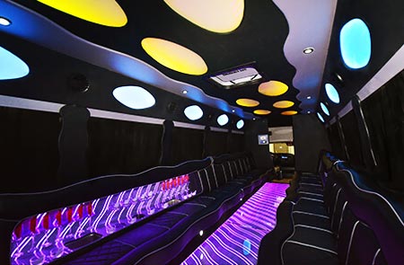 luxury party buses ideal for bachelor/bachelorette parties in Fort Lauderdale, South Florida